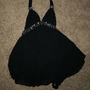 Pretty Black Lingerie Mini Dress